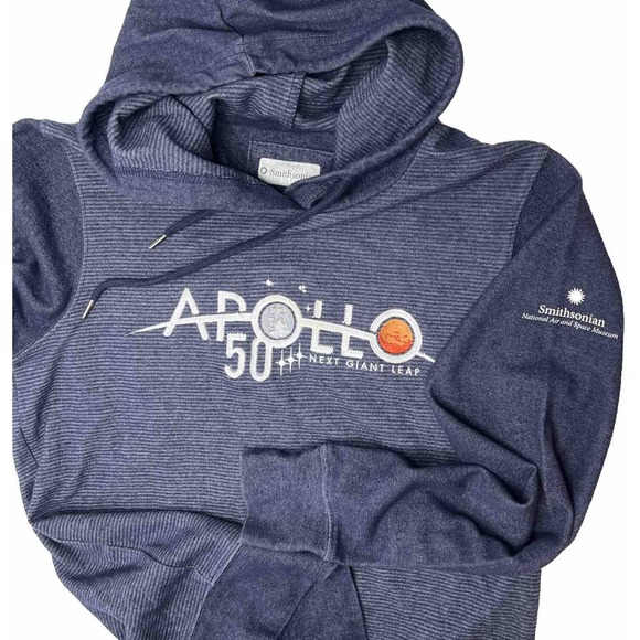 Smithsonian Tops - Smithsonian Apollo 50 Next‎ Giant Leap Hoodie Sweatshirt Air Space Museum Mens S